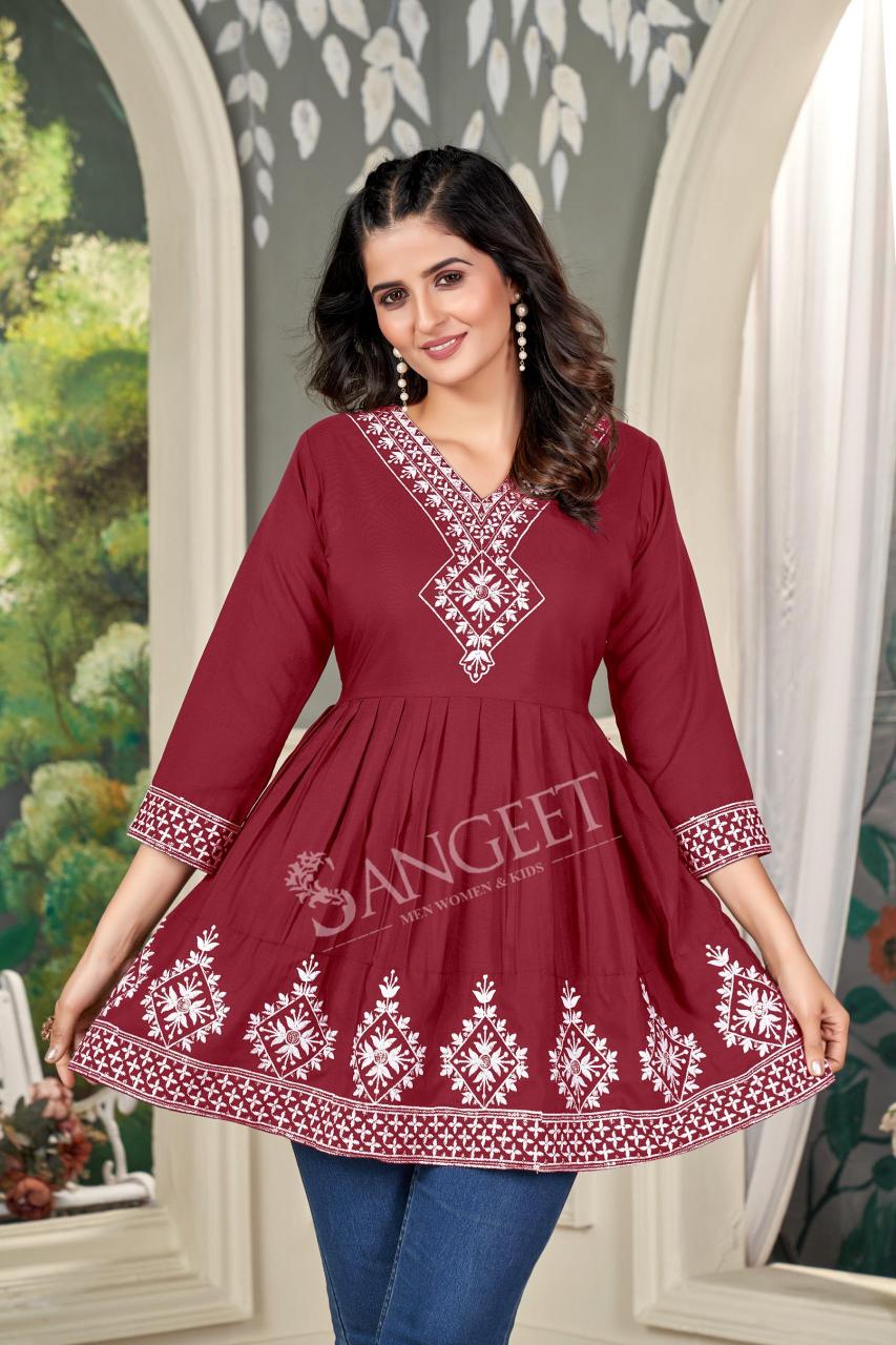 pr natasha malai rayon stylish look full stitch big size western tops  