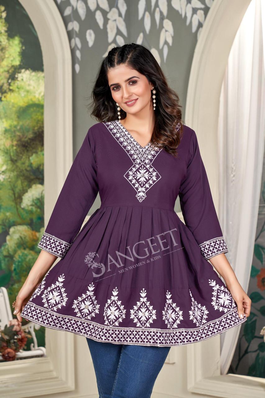 pr natasha malai rayon stylish look full stitch big size western tops  