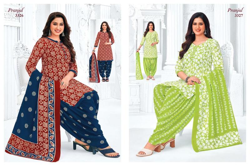 pranjul priyanshi vol 33 cotton classic plus size patiyala 3pcs suit online 