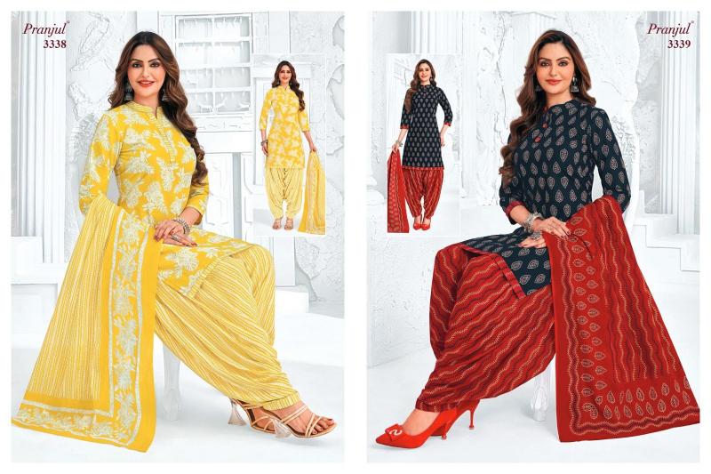 pranjul priyanshi vol 33 cotton classic plus size patiyala 3pcs suit online 