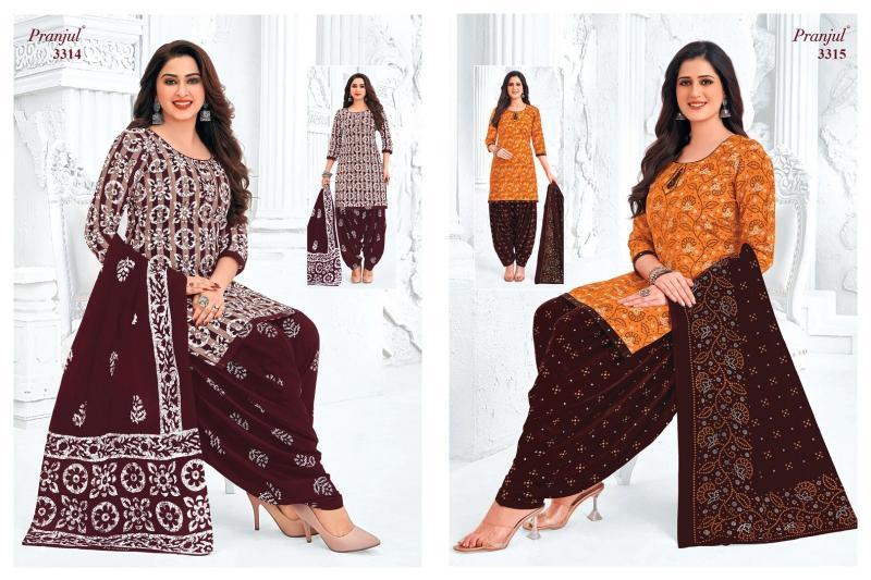 pranjul priyanshi vol 33 cotton classic plus size patiyala 3pcs suit online 