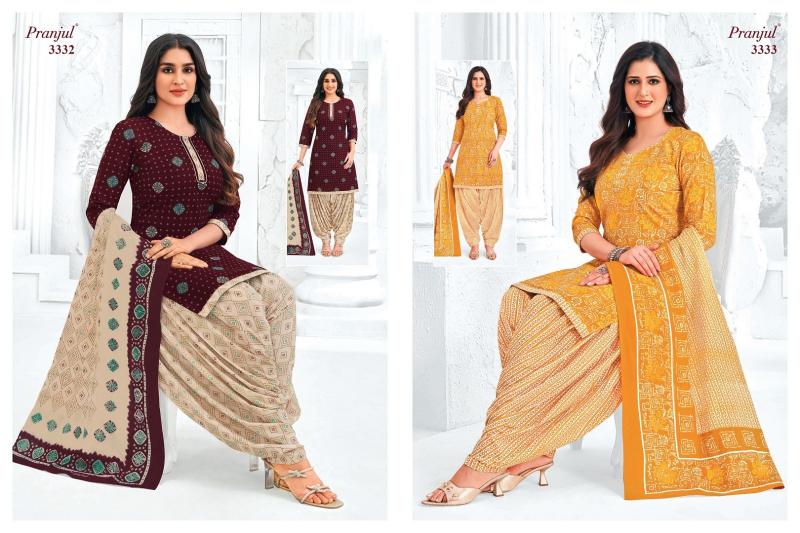 pranjul priyanshi vol 33 cotton classic plus size patiyala 3pcs suit online 
