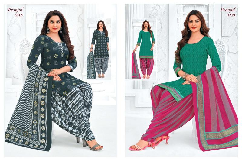 pranjul priyanshi vol 33 cotton classic plus size patiyala 3pcs suit online 