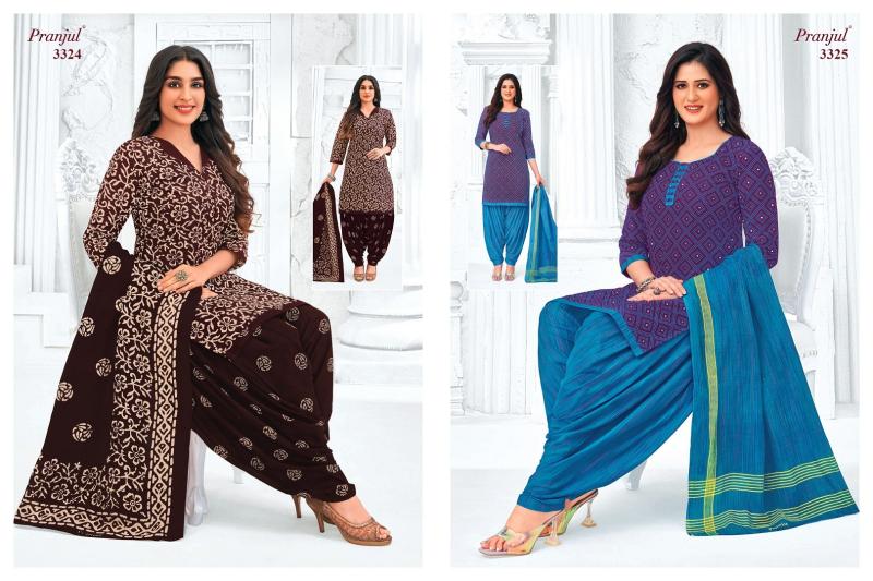pranjul priyanshi vol 33 cotton classic plus size patiyala 3pcs suit online 