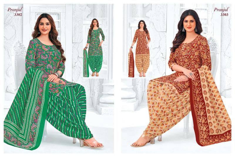 pranjul priyanshi vol 33 cotton classic plus size patiyala 3pcs suit online 