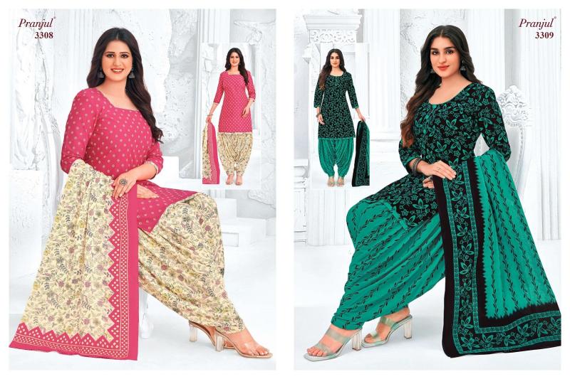 pranjul priyanshi vol 33 cotton classic plus size patiyala 3pcs suit online 