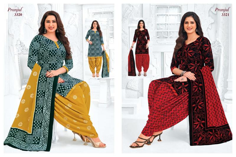 pranjul priyanshi vol 33 cotton classic plus size patiyala 3pcs suit online 