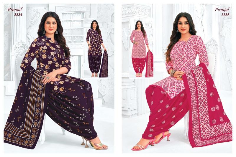 pranjul priyanshi vol 33 cotton classic plus size patiyala 3pcs suit online 