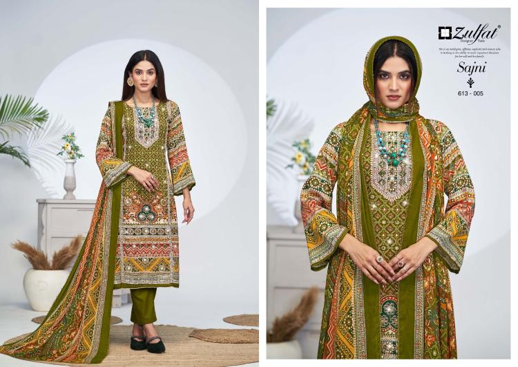 zulfat sajni vol 4 jam cotton pretty look pakistani full stitch big size suit online 
