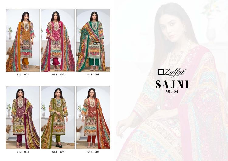 zulfat sajni vol 4 jam cotton pretty look pakistani full stitch big size suit online 