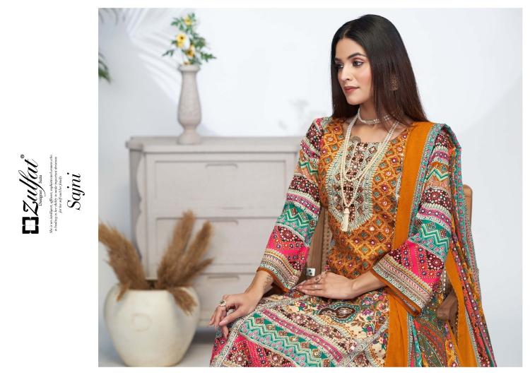 zulfat sajni vol 4 jam cotton pretty look pakistani full stitch big size suit online 