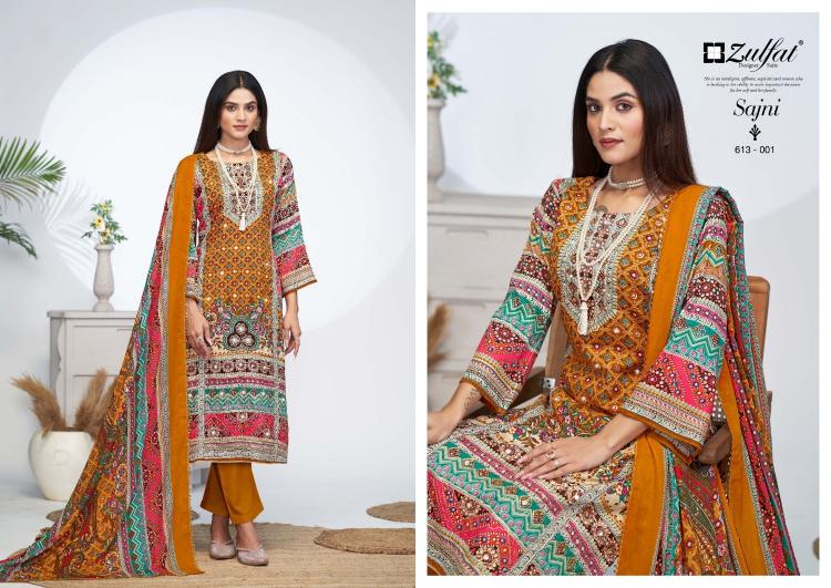 zulfat sajni vol 4 jam cotton pretty look pakistani full stitch big size suit online 