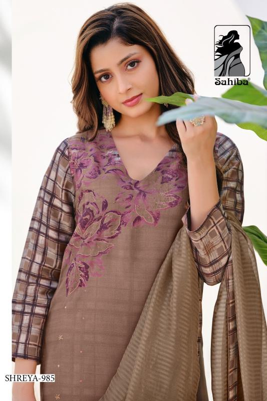 sahiba launch shreya viscose simmer amazing print dress material supplier 