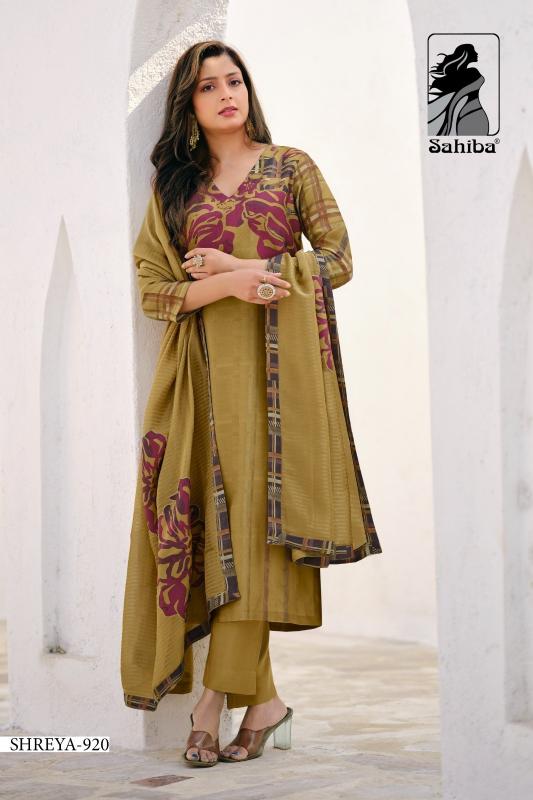 sahiba launch shreya viscose simmer amazing print dress material supplier 