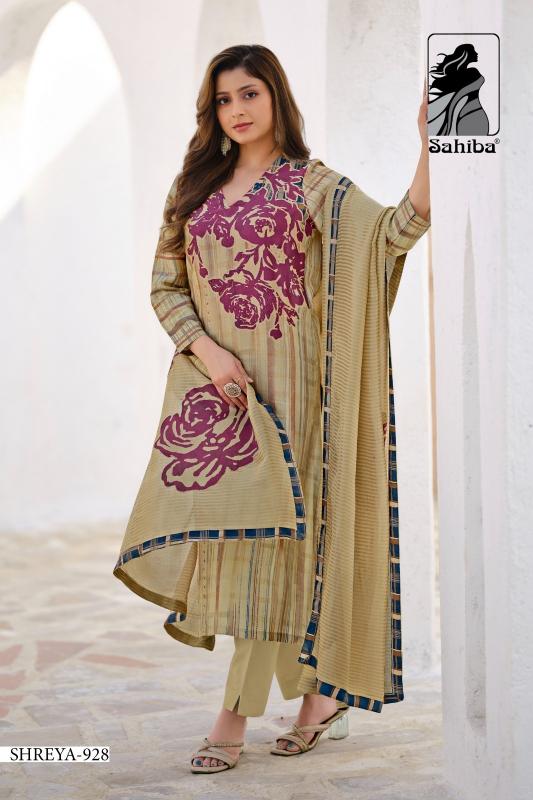 sahiba launch shreya viscose simmer amazing print dress material supplier 