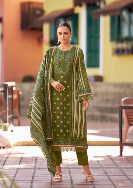 BAGH VOL 2 BY THE HERMITAGE JAM SATIN FANCY DRESS MATERIALS