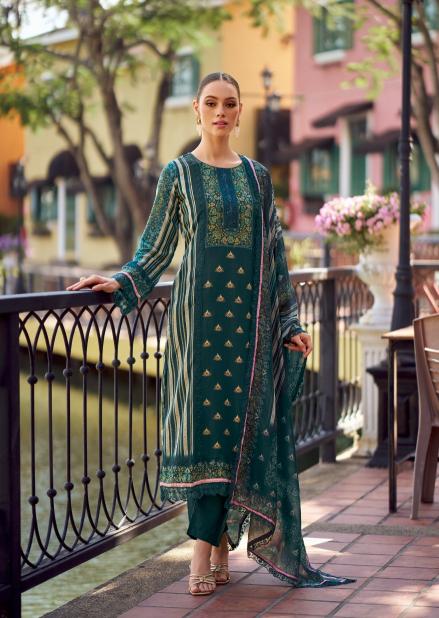 BAGH VOL 2 BY THE HERMITAGE JAM SATIN FANCY DRESS MATERIALS