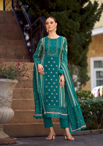 BAGH VOL 2 BY THE HERMITAGE JAM SATIN FANCY DRESS MATERIALS