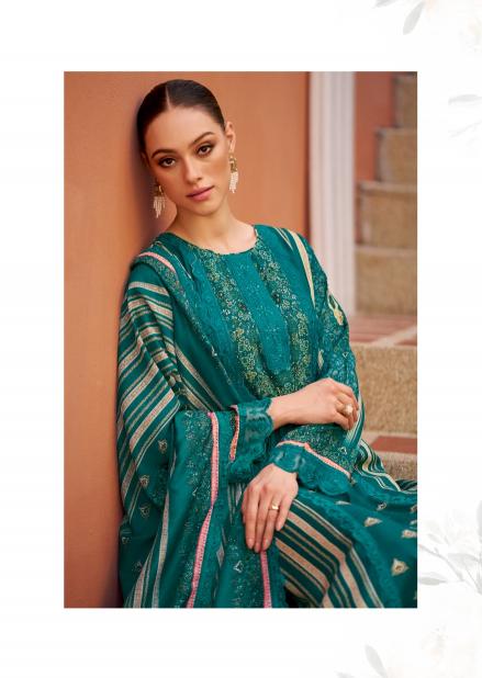 BAGH VOL 2 BY THE HERMITAGE JAM SATIN FANCY DRESS MATERIALS