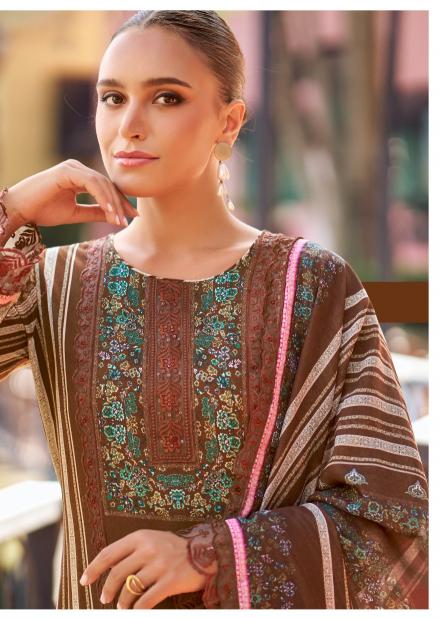 BAGH VOL 2 BY THE HERMITAGE JAM SATIN FANCY DRESS MATERIALS