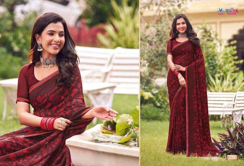 vipul tulsi vol 9 georgette 85608-85619 series daily wear casual sarees 