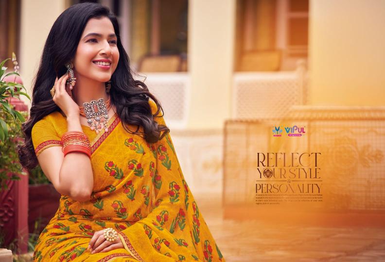 vipul tulsi vol 9 georgette 85608-85619 series daily wear casual sarees 
