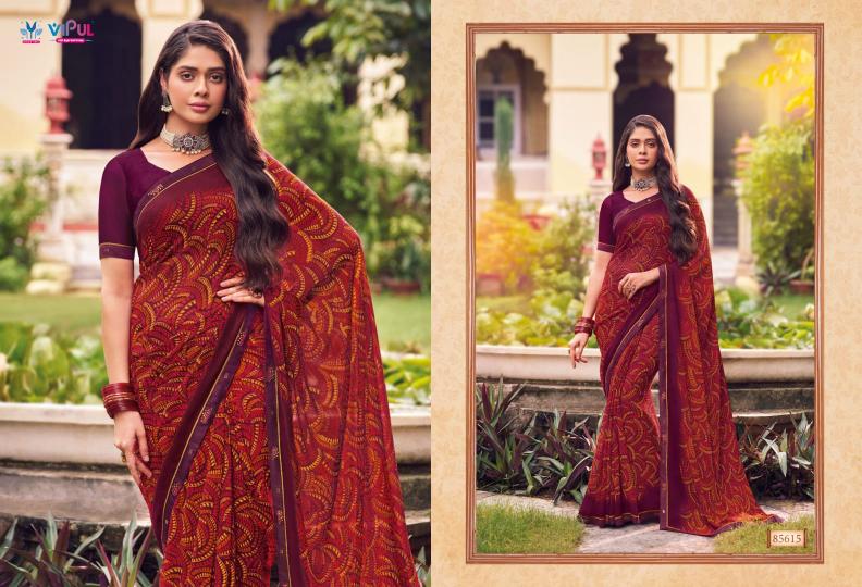 vipul tulsi vol 9 georgette 85608-85619 series daily wear casual sarees 