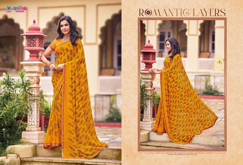 vipul tulsi vol 9 georgette 85608-85619 series daily wear casual sarees 