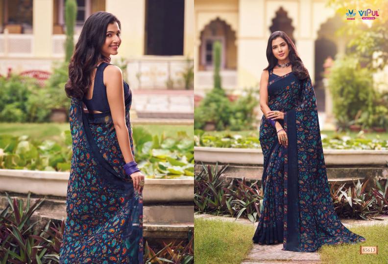 vipul tulsi vol 9 georgette 85608-85619 series daily wear casual sarees 