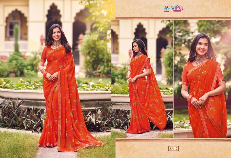 vipul tulsi vol 9 georgette 85608-85619 series daily wear casual sarees 