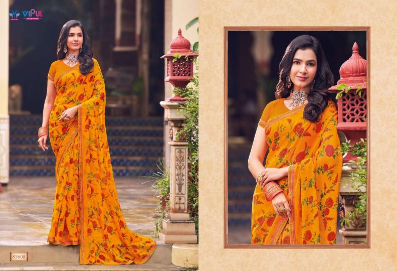 vipul tulsi vol 9 georgette 85608-85619 series daily wear casual sarees 