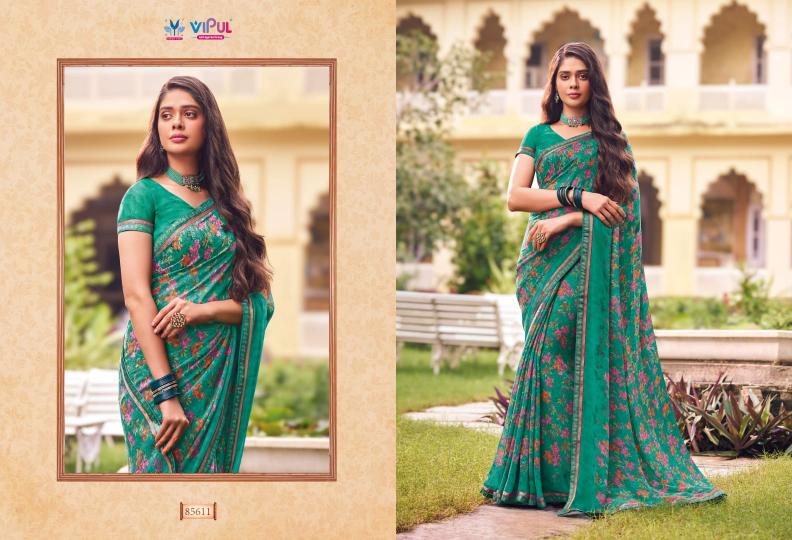 vipul tulsi vol 9 georgette 85608-85619 series daily wear casual sarees 