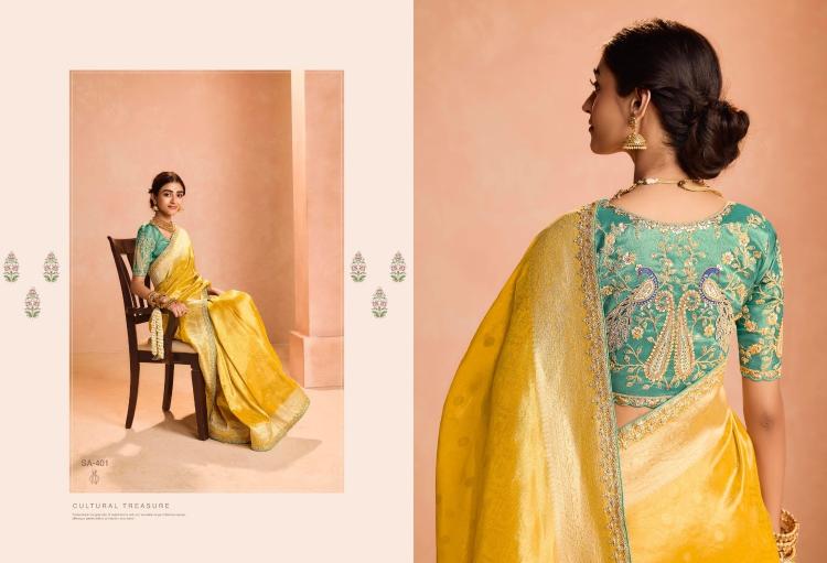 kimora sindhuri utsav tissue silk designer weaving work saree exports 