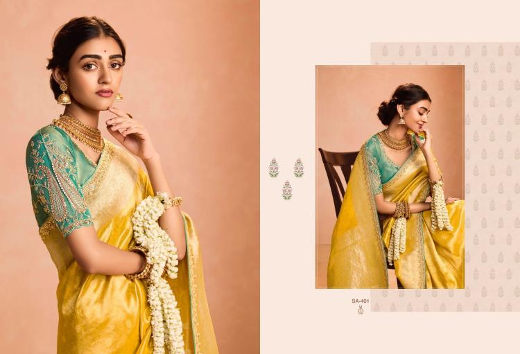kimora sindhuri utsav tissue silk designer weaving work saree exports 