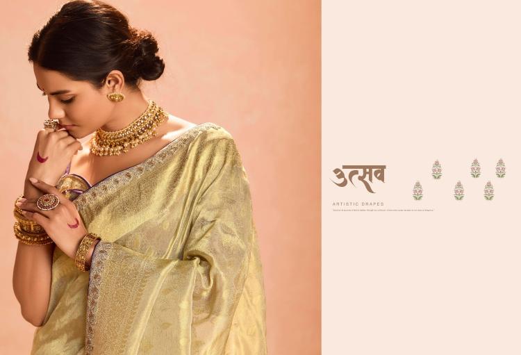 kimora sindhuri utsav tissue silk designer weaving work saree exports 