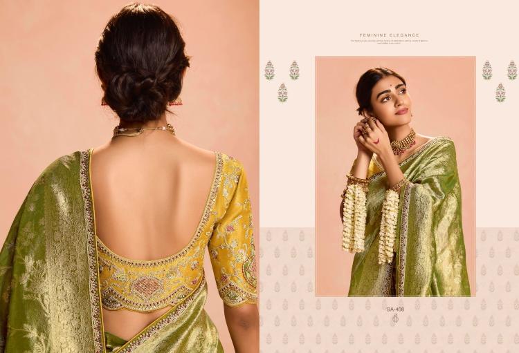 kimora sindhuri utsav tissue silk designer weaving work saree exports 