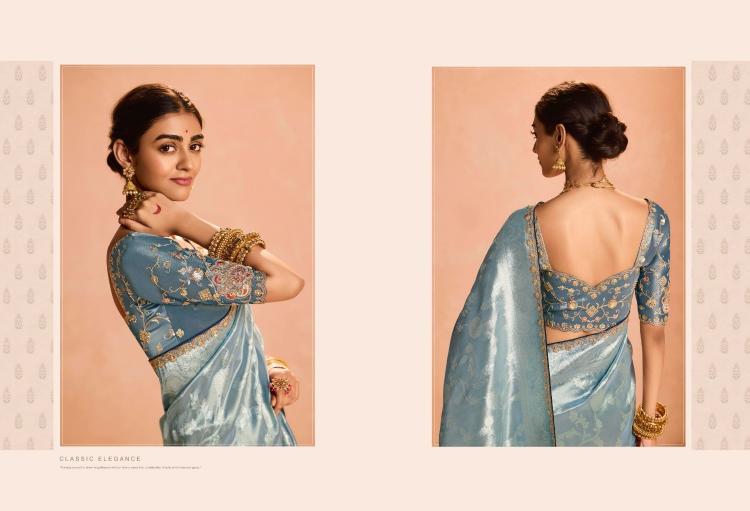 kimora sindhuri utsav tissue silk designer weaving work saree exports 