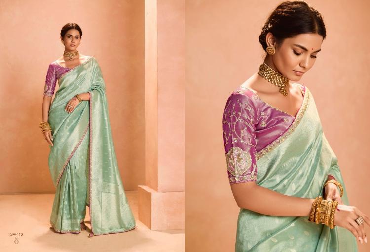 kimora sindhuri utsav tissue silk designer weaving work saree exports 