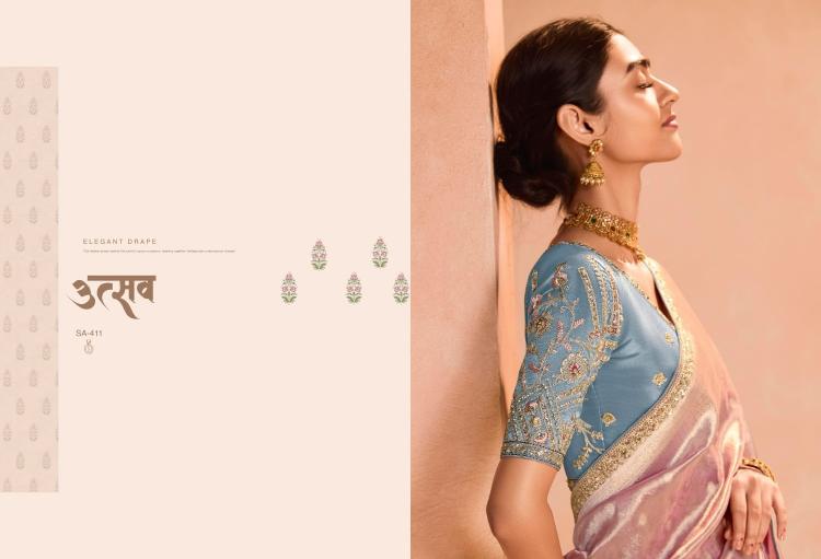 kimora sindhuri utsav tissue silk designer weaving work saree exports 