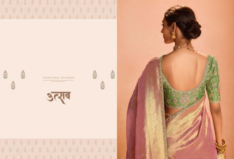 kimora sindhuri utsav tissue silk designer weaving work saree exports 