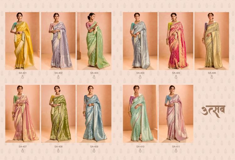 kimora sindhuri utsav tissue silk designer weaving work saree exports 