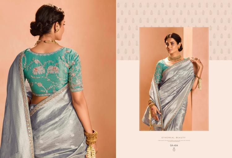 kimora sindhuri utsav tissue silk designer weaving work saree exports 