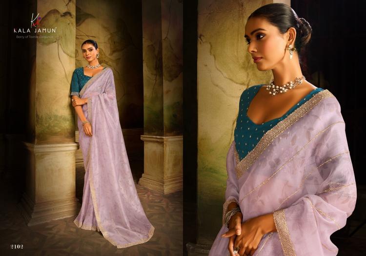 kala jamun launch vaani organza amazing siroski work sarees wholesaler 