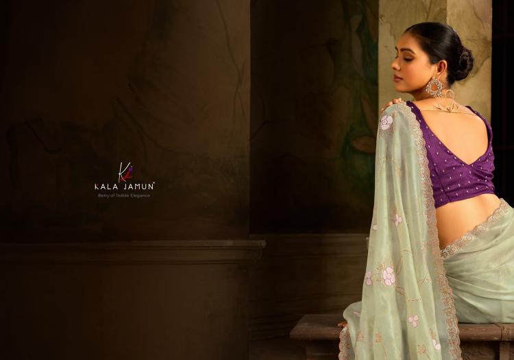 kala jamun launch vaani organza amazing siroski work sarees wholesaler 
