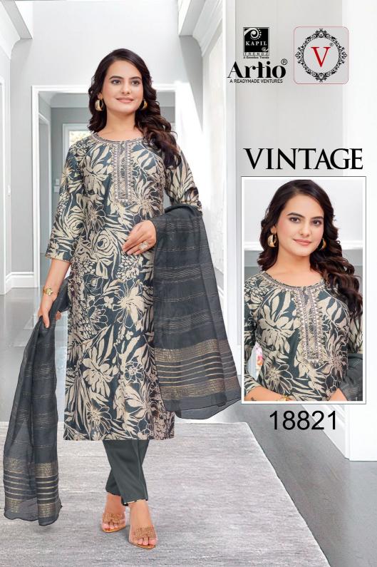 vintage by veda kapil trendz vertigan print readymade trendy combo salwar suit 