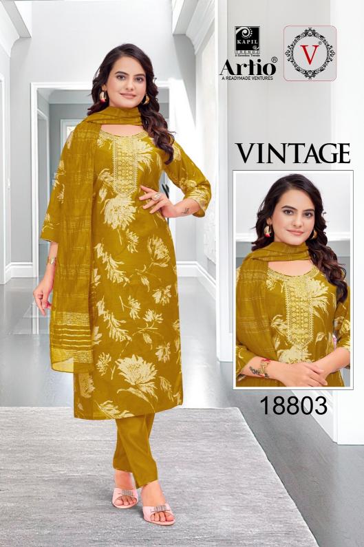 vintage by veda kapil trendz vertigan print readymade trendy combo salwar suit 