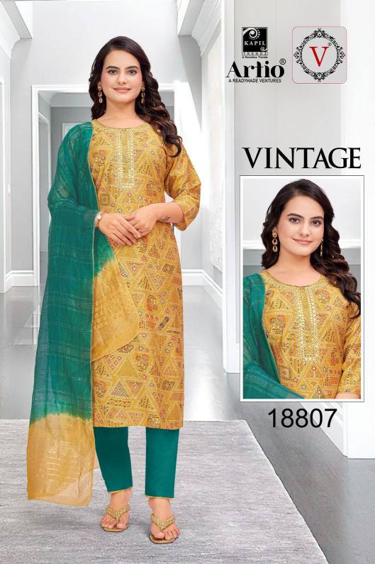 vintage by veda kapil trendz vertigan print readymade trendy combo salwar suit 