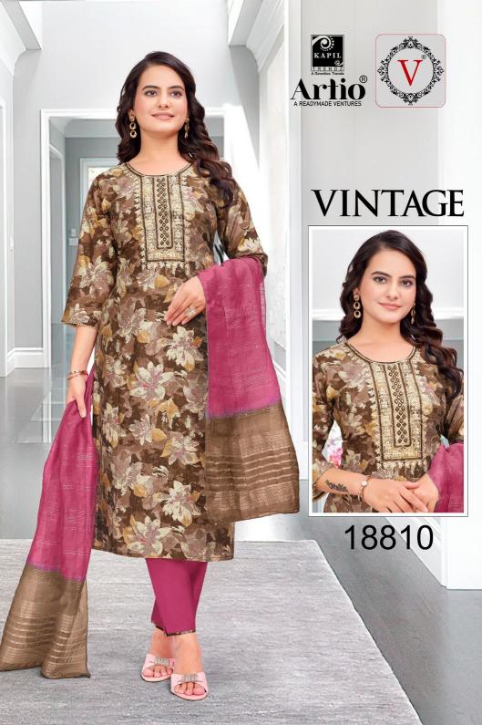 vintage by veda kapil trendz vertigan print readymade trendy combo salwar suit 