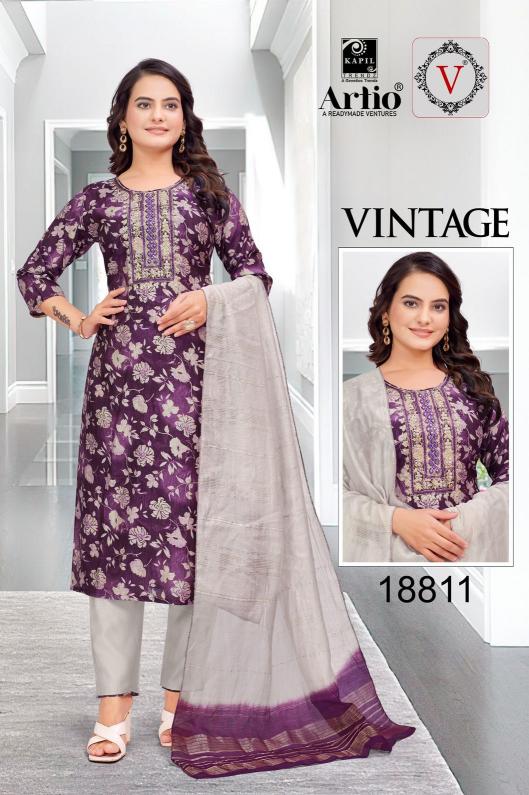 vintage by veda kapil trendz vertigan print readymade trendy combo salwar suit 