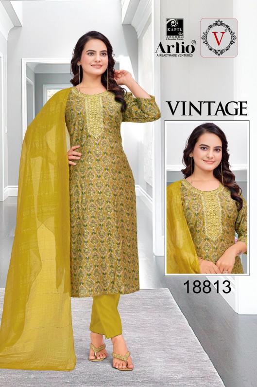 vintage by veda kapil trendz vertigan print readymade trendy combo salwar suit 